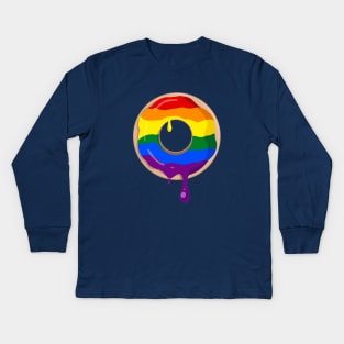 Gay Pride Donut Kids Long Sleeve T-Shirt